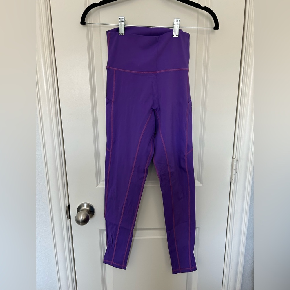 Kady Luxe Purple High-Waisted Leggings